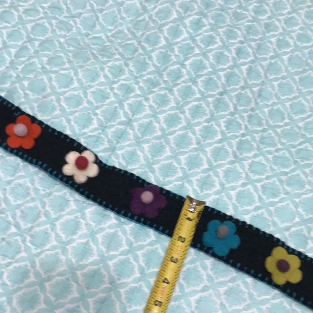 Bohemian 3D felt floral belt